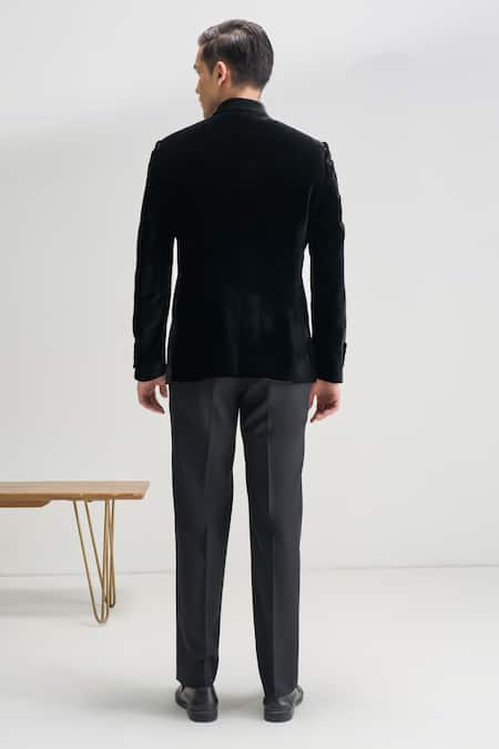 Dhruv Vaish Embroidered Velvet Bandhgala 