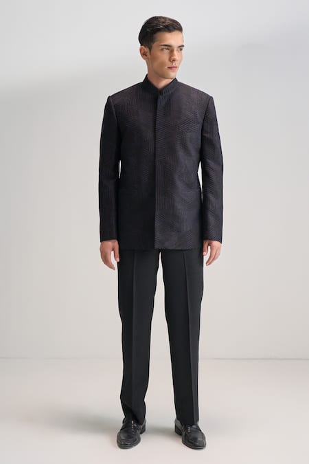 Dhruv Vaish Lace Embroidered Bandhgala 