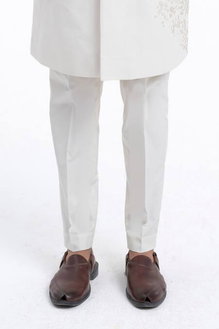 Dhruv Vaish Ivory Silk Embroidery Sherwani Set Online at Aza Fashions Dhruv Vaish_Ivory Silk Embroidery Sherwani Set _Online_at_Aza_Fashions