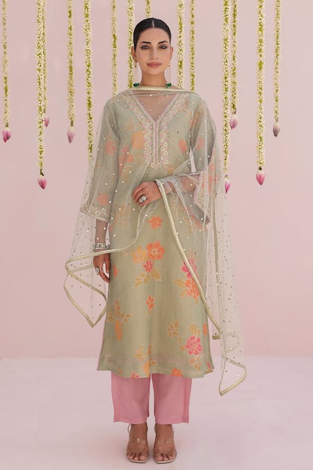 Myaara Flower Print Kurta Print Set 