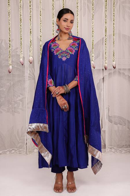 Myaara Chanderi Anarkali Pant Set 