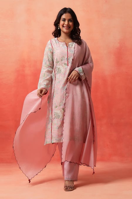 Shetab Kazmi Bloom Print Kurta Set 