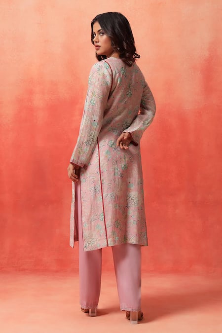 Shetab Kazmi Bloom Print Kurta Set 