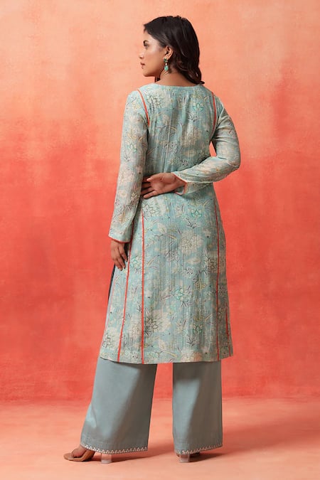 Shetab Kazmi Hand Embroidered Kurta Pant Set 