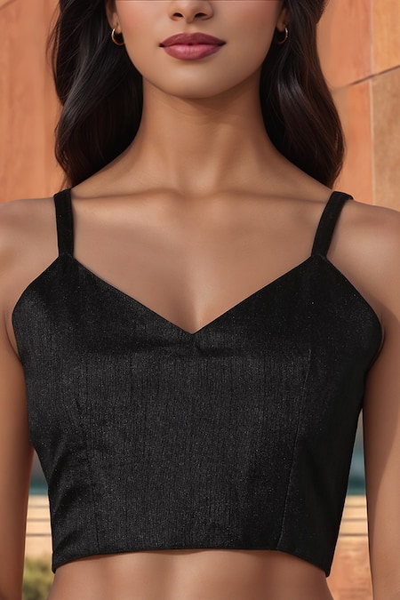 Naintara Bajaj_Off White Chinon, Brocade V-neck Floral Print Pre-draped Saree With Blouse _at_Aza_Fashions