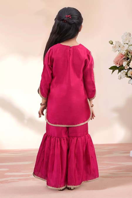 Petite Pomme Butti Work Kurta Sharara Set 