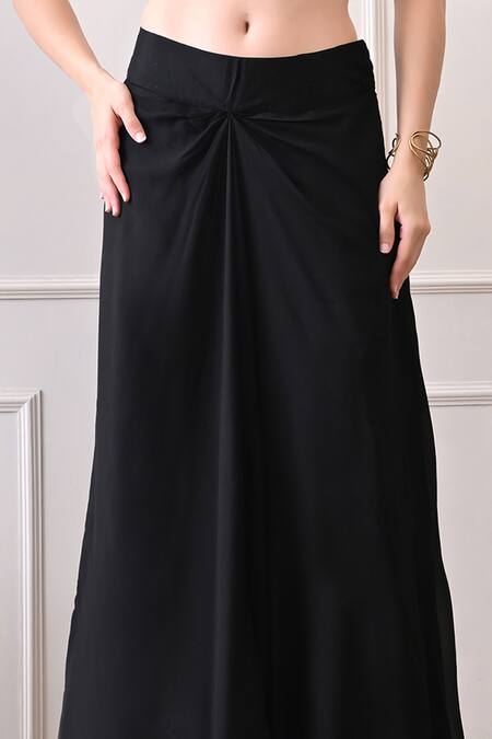 Buy_Peenacolada_Pink Chiffon, Crepe Embroidery, Sequins, Zari Floral Pattern Cape And Skirt Set _Online_at_Aza_Fashions