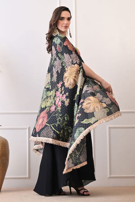 Peenacolada Floral Pattern Cape & Skirt Set 