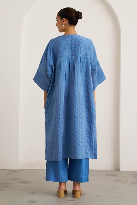 Vaaya Silk Chanderi Kaftan With Pant 