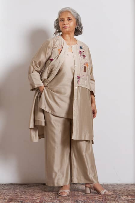 Vaaya Embroidered Jacket & Pant Set 