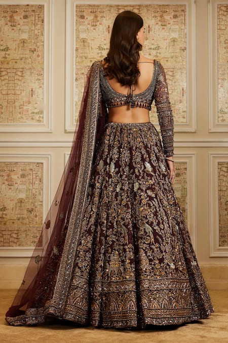 Roqa Shahira Plum Bridal Lehenga Set 