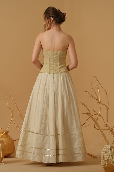 Abstract By Megha Jain Madaan Embroidered Corset Gown 