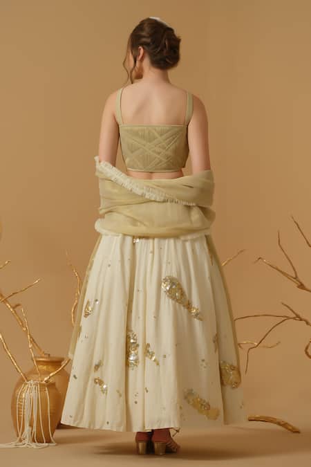 Abstract By Megha Jain Madaan Embellished Skirt Set 