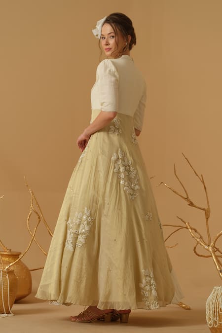 Abstract By Megha Jain Madaan Floral Embroidered Dress 