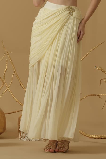 Abstract By Megha Jain Madaan Accordion Draped Skirt 