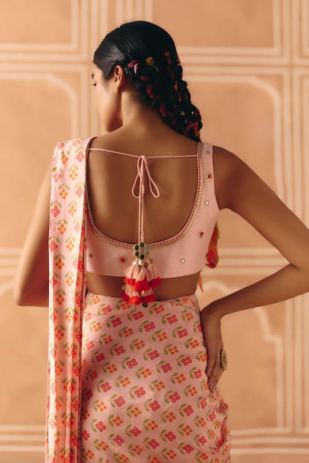 Drishti & Zahabia Cross Stitch Print Tunic Sharara Set 