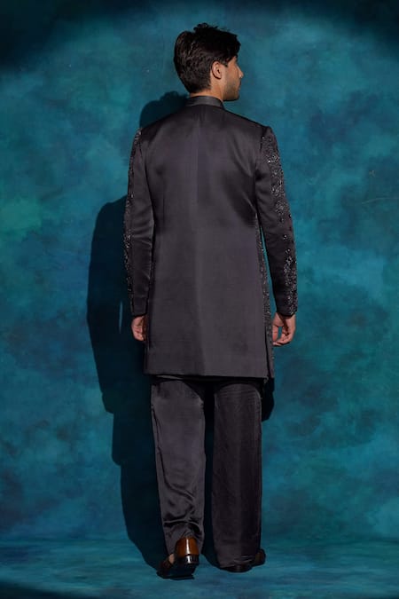 Jatin Malik Hand Embroidered Jacket & Trouser Set 