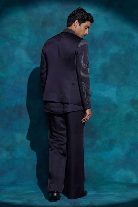 Jatin Malik Hand Embroidered Concept Blazer Set 