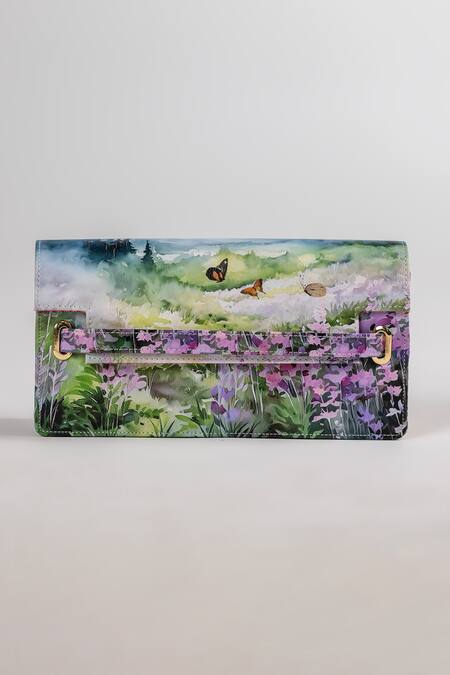 Buy_The Garnish Company_Lilac Siena Fields Printed Tote Bag With Sling _Online_at_Aza_Fashions