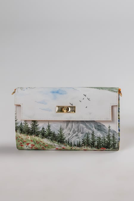The Garnish Company Scarperia Mountain Landscape Print Wallet Sling 