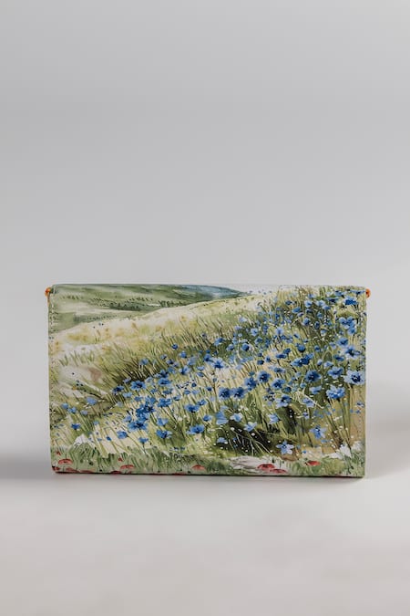 Buy_The Garnish Company_White Scarperia Mountain Landscape Print Wallet Sling _Online_at_Aza_Fashions