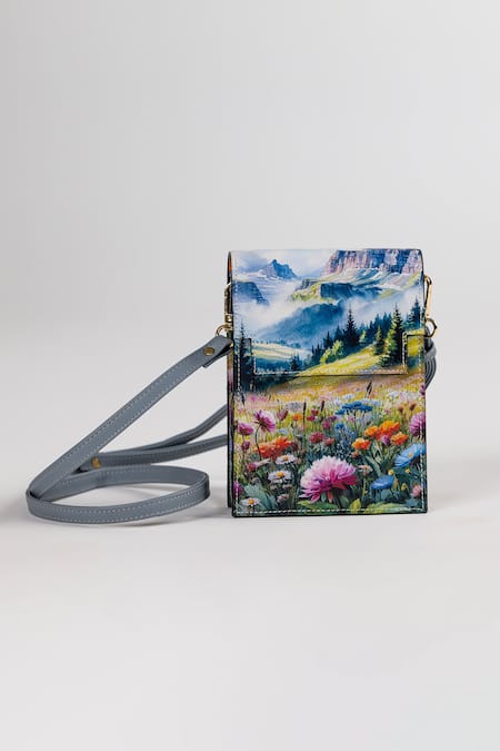 The Garnish Company Empoli Floral Mountain Printed Phone Sling Bag 