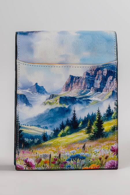 Buy_The Garnish Company_Blue Empoli Floral Mountain Printed Phone Sling Bag _Online_at_Aza_Fashions