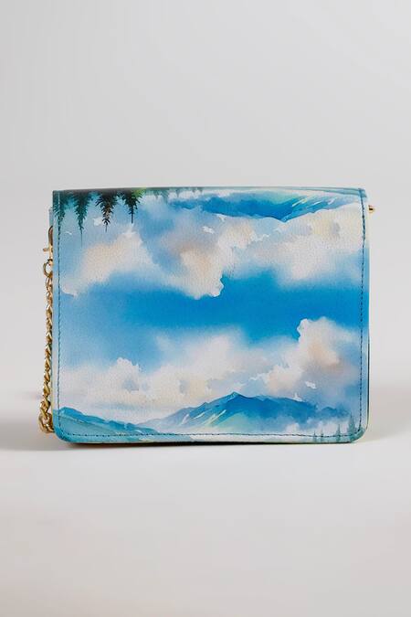 The Garnish Company_Multi Color Chianti Floral Fields Print Leather Sling Bag _Online_at_Aza_Fashions