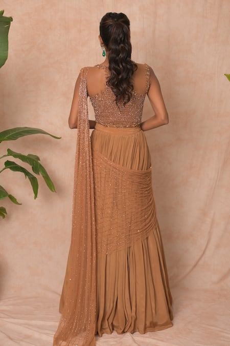 Vridhi Somaani Bella Pre-Draped Lehenga Saree With Blouse 