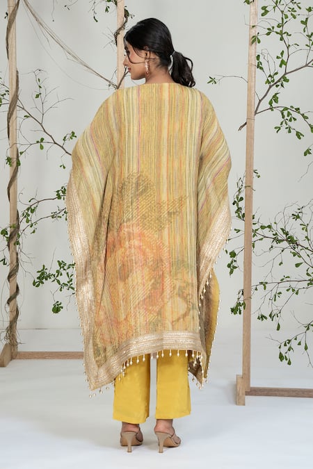 Ellemora Fashions Lace Work Kaftan With Pant 