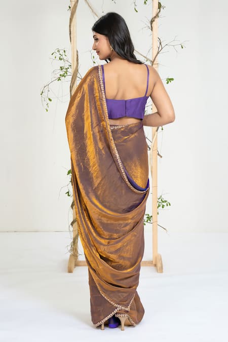 Ellemora Fashions Molten Twilight Saree With Blouse 
