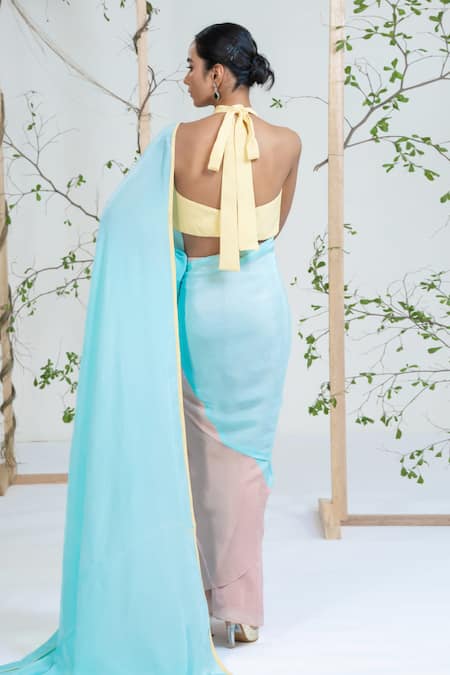 Ellemora Fashions Buttercup Breeze Saree With Blouse 