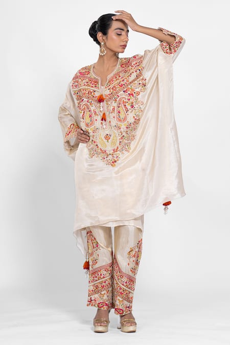 Ellemora Fashions Thread Work Kaftan Set 