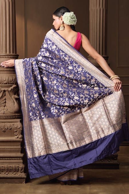 Vishwa By Pinki Sinha Banarasi Silk Saree With Running Blouse Piece 