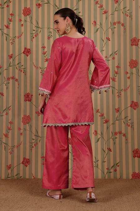 Nitisha Kashyap Official A-Line Embroidered Kurta & Pant Set 