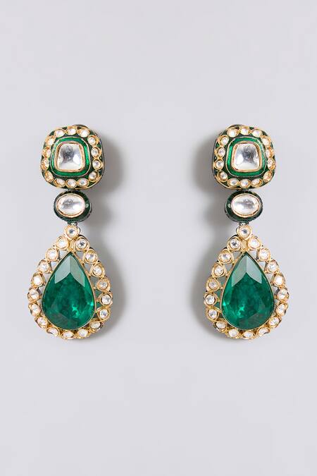 Buy_Auraa Trends_Gold Plated Stones Kundan Polki And Multi-colored Choker Set_Online_at_Aza_Fashions