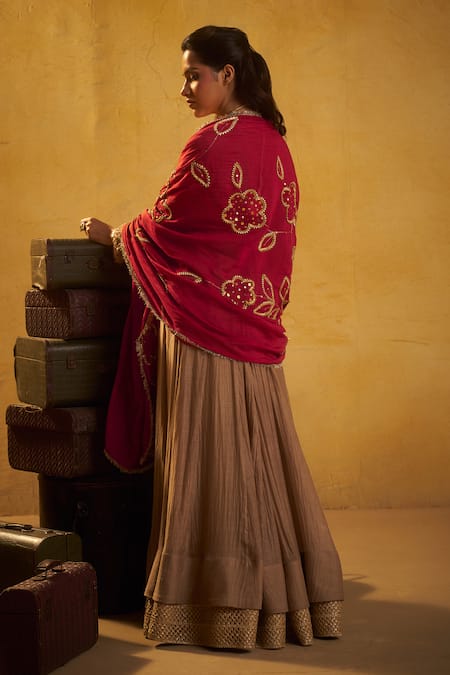 Hirika & Dhruti Tikki Pleated Anarkali & Jhal Dupatta 