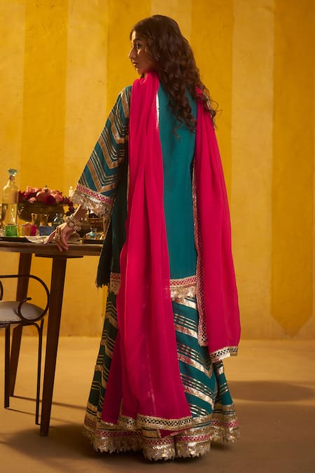 Hirika & Dhruti Gota Patti Kurta Sharara & Dupatta Set 