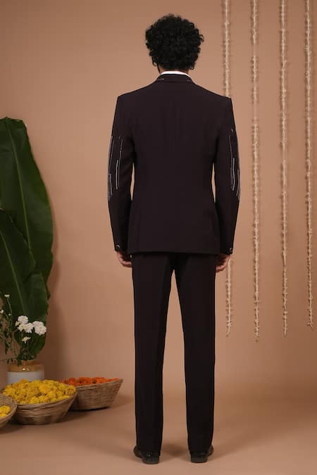 Ahi Clothing X AZA Dark Purple Coat & Pant Set 