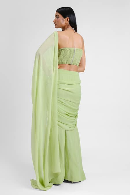 Maison 9002 Grace Pre-Draped Saree With Cutwork Blouse 