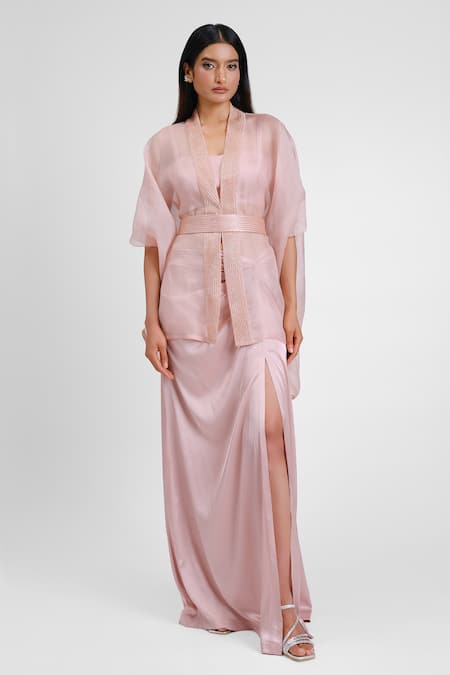 Maison 9002 Organza Cape Skirt Set 