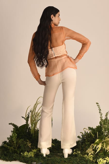 Maison 9002 May Amoeba Flower Work Corset Top 