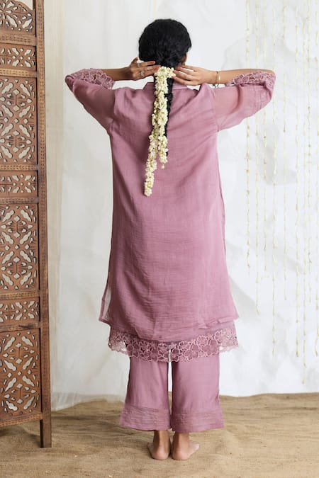 Banera Chanderi Embroidered Kurta, Pant & Dupatta Set 