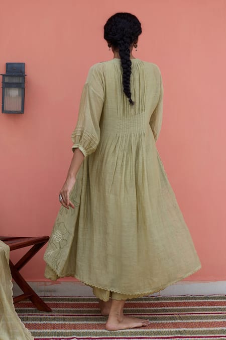 Banera Chanderi Embroidered Jacket & Inner Dress 