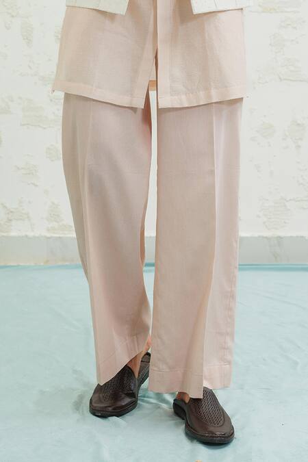 Shop_Runit Gupta_Ivory Chanderi , Vegan Embroidery Multi Arch Bundi Kurta Set 