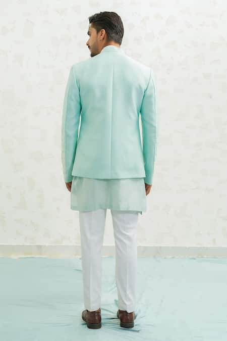 Runit Gupta Amoeba Blue Jodhpuri Set 