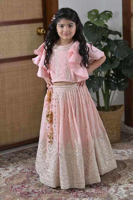 The Plum Bum Gotta Patti Embroidered Lehenga Set 