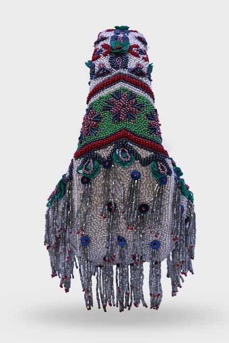 Buy_Versuhz_Multi Color Beads, Beaded Floral Bag _Online_at_Aza_Fashions