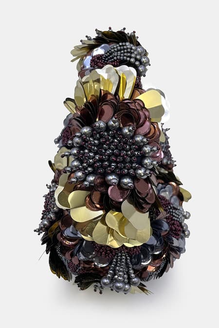 Versuhz_Multi Color Sequins, Beads Midnight Gild Floral And Embellished Handbag _Online_at_Aza_Fashions