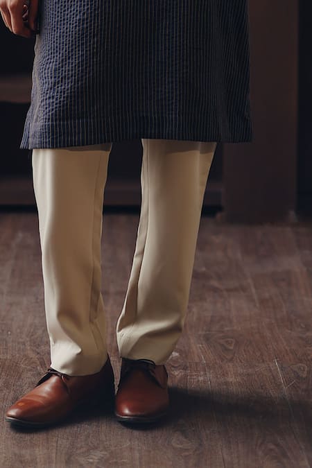 Shop Twenty Nine Blue Chanderi Embroidery Pintuck And Threadwork Pathani Kurta Set Online at Aza Fashions Shop_Twenty Nine_Blue Chanderi Embroidery Pintuck And Threadwork Pathani Kurta Set _Online_at_Aza_Fashions